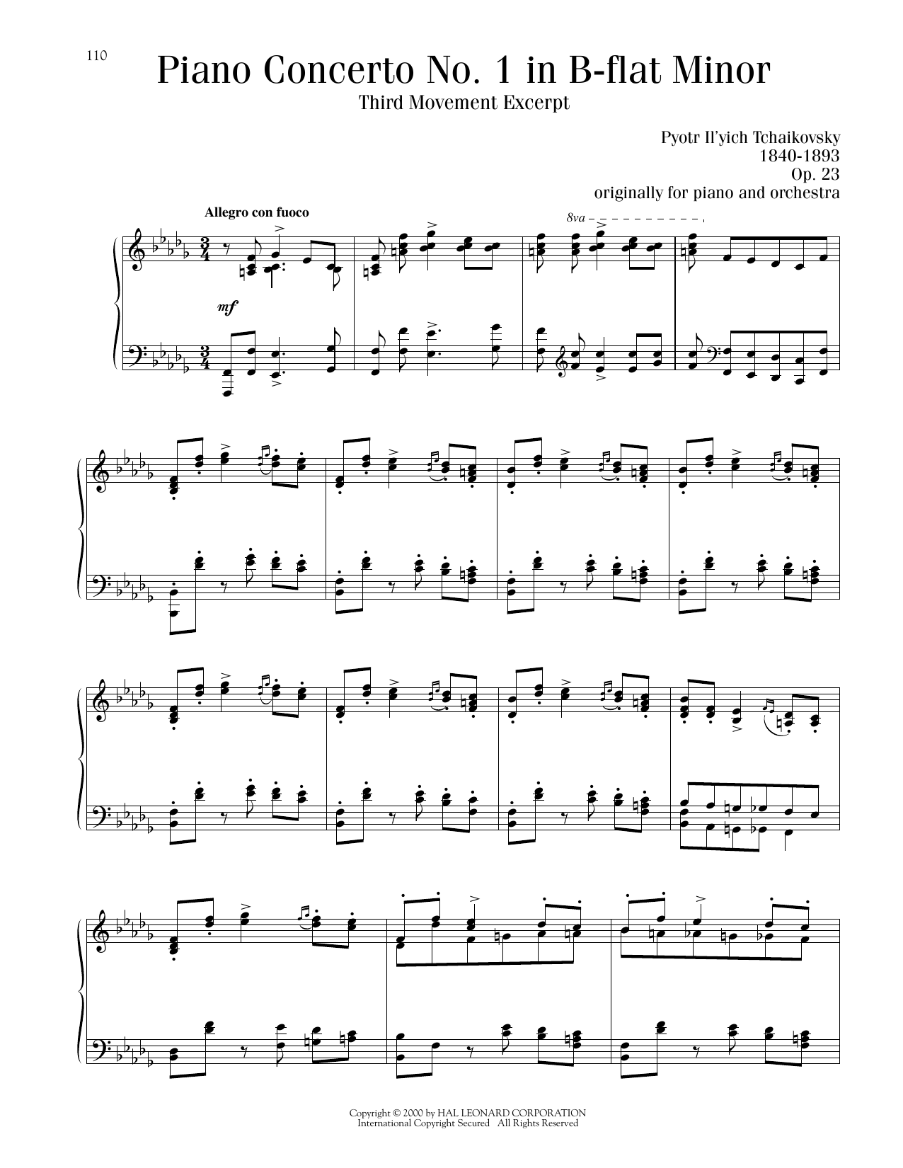 Produktbild zu: Piano Concerto No. 1 In B-Flat Minor, Op. 23, Third Movement Excerpt
