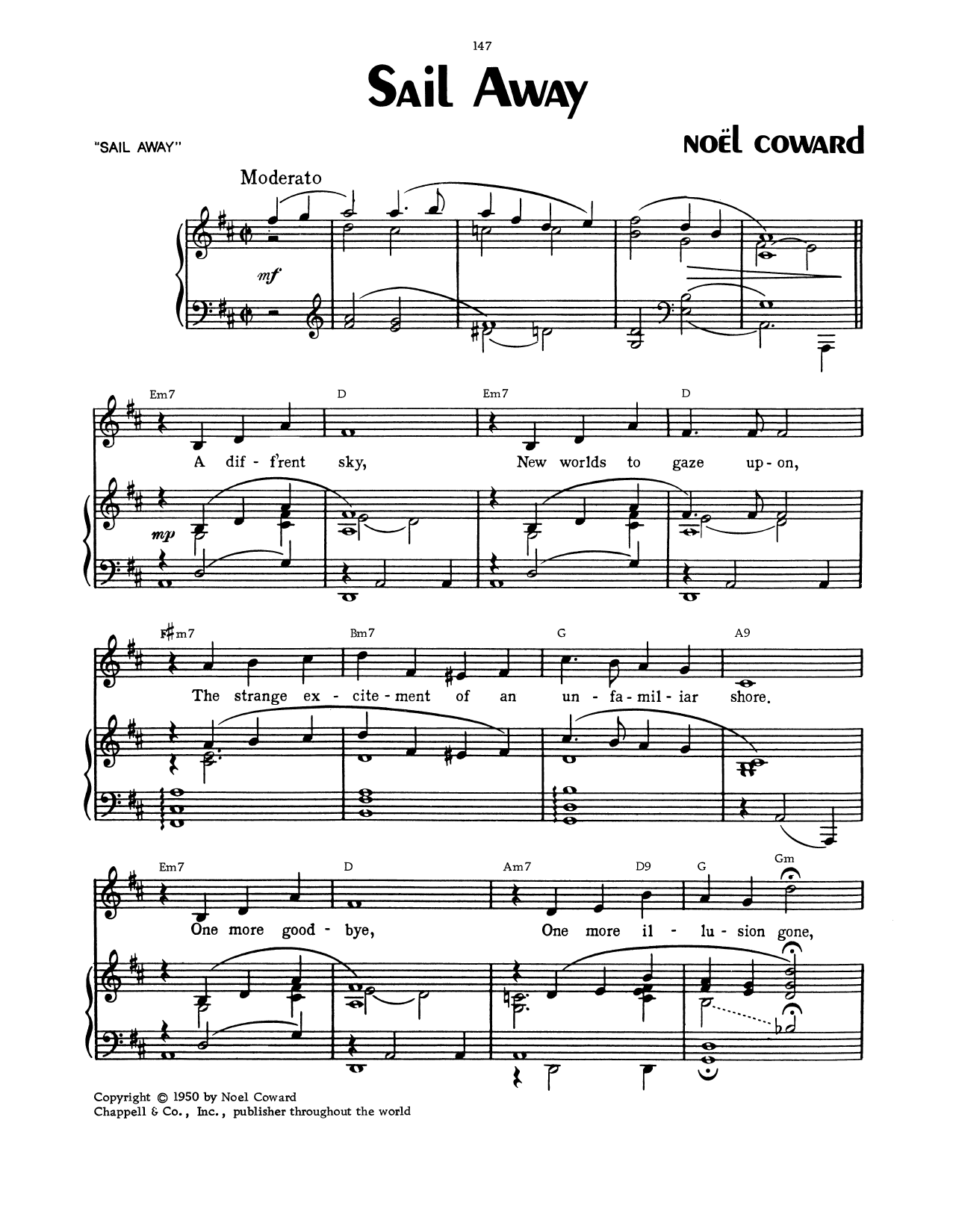 Produktgalerie: Seite 1 von 1 Sail Away, Noel Coward, Gesang, Gitarre, Klavier