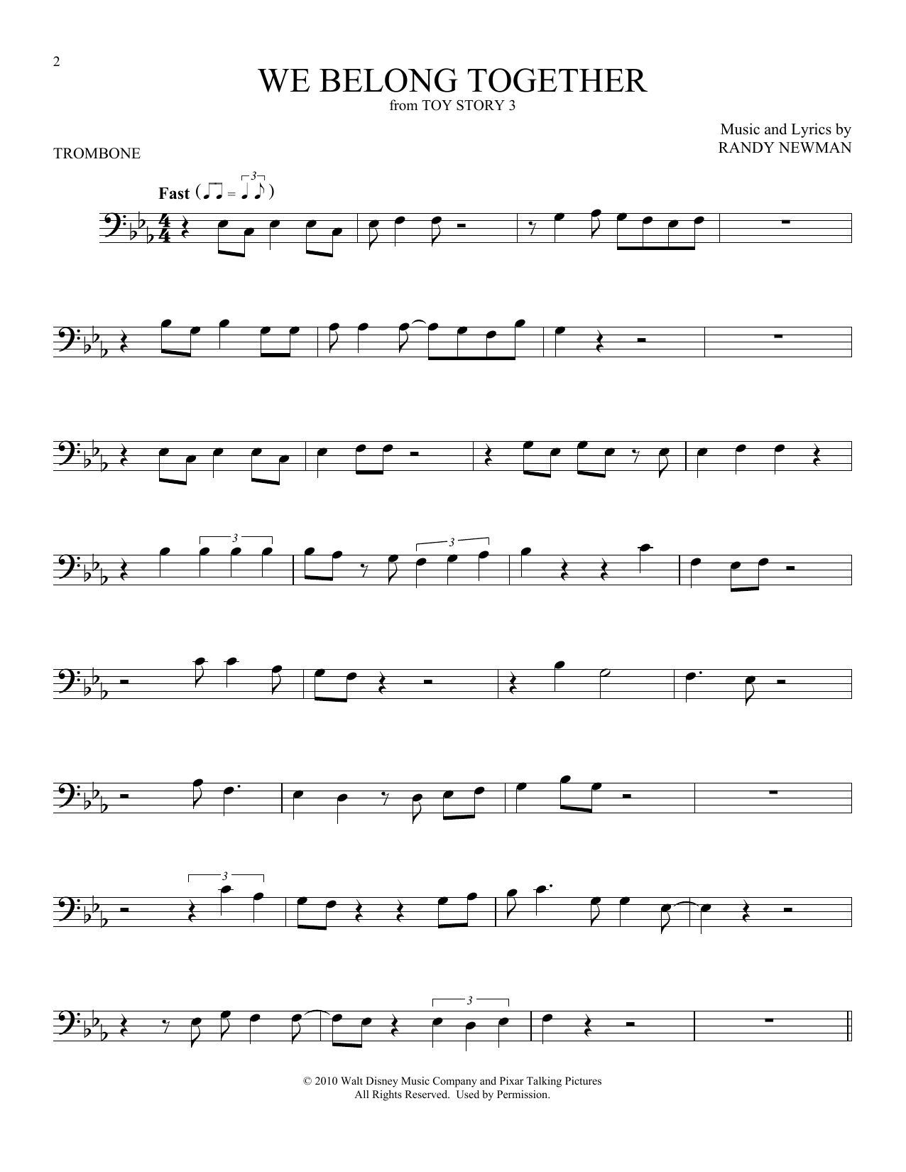 Product gallery: Page 1 of 1 We Belong Together (from Toy Story 3), Randy Newman