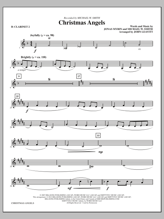 Product picture to: Christmas Angels - Clarinet 2