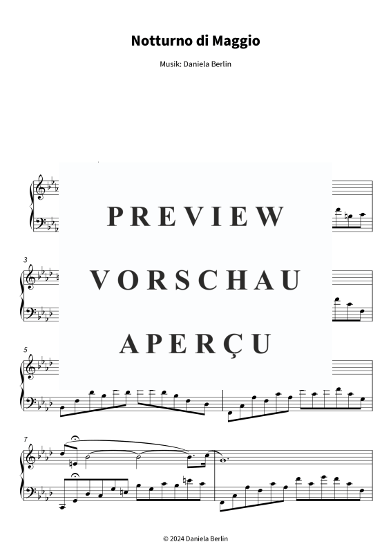 Produktgalerie: Seite 4 von 7 Un sogno lontano sopra il Notturno di maggio, Daniela Berlin, Klavier Solo
