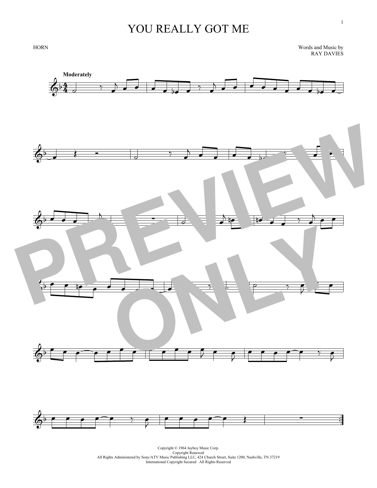 Produktgalerie: Seite 1 von 1 You Really Got Me, The Kinks, Horn