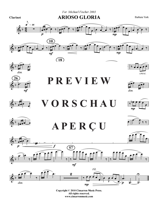 Product gallery: Page 6 of 6 Arioso Gloria , , (clarinet + piano)