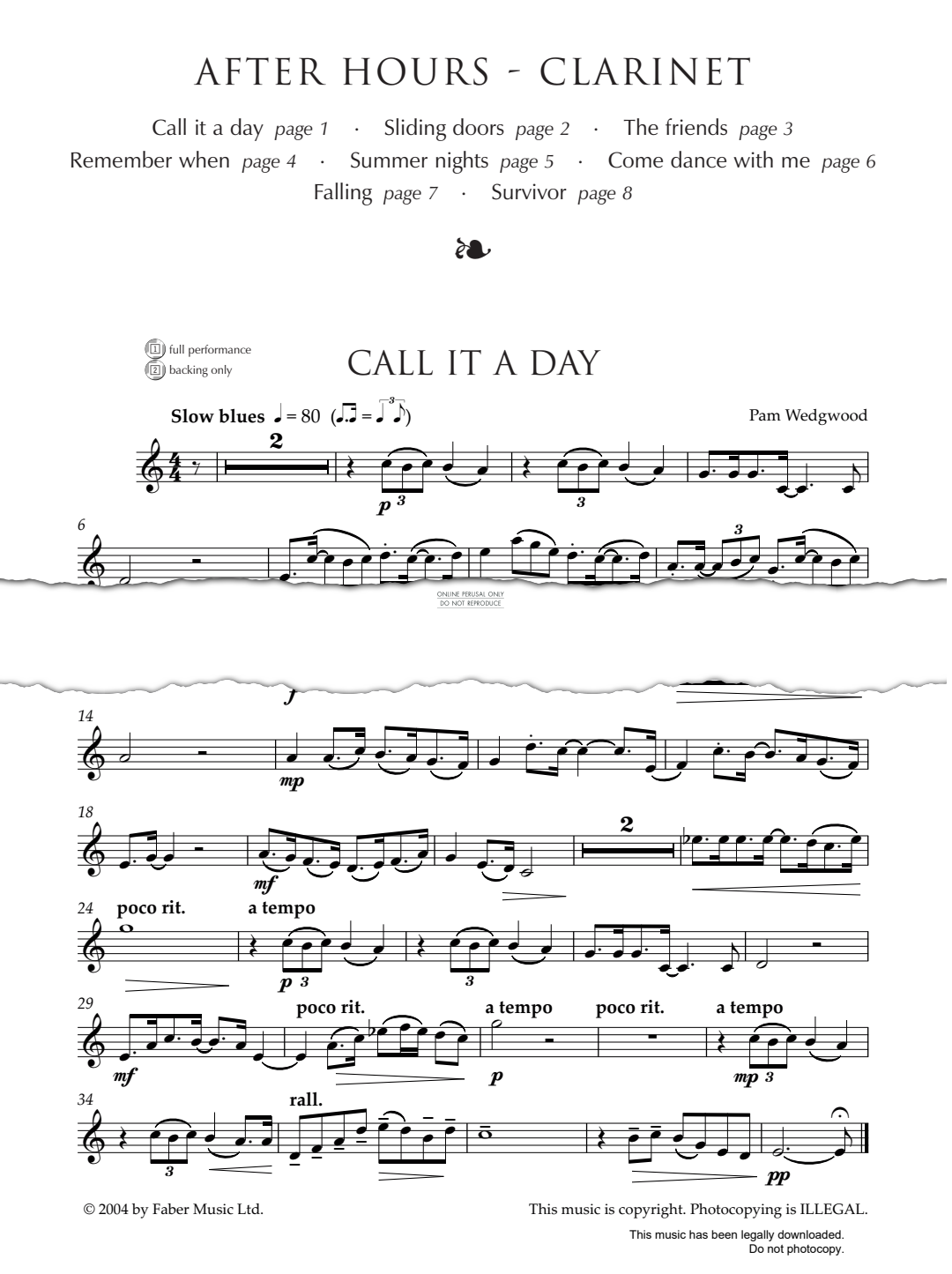 Produktgalerie: Seite 1 von 1 Call It A Day, Pam Wedgwood, Klarinette, Klavier