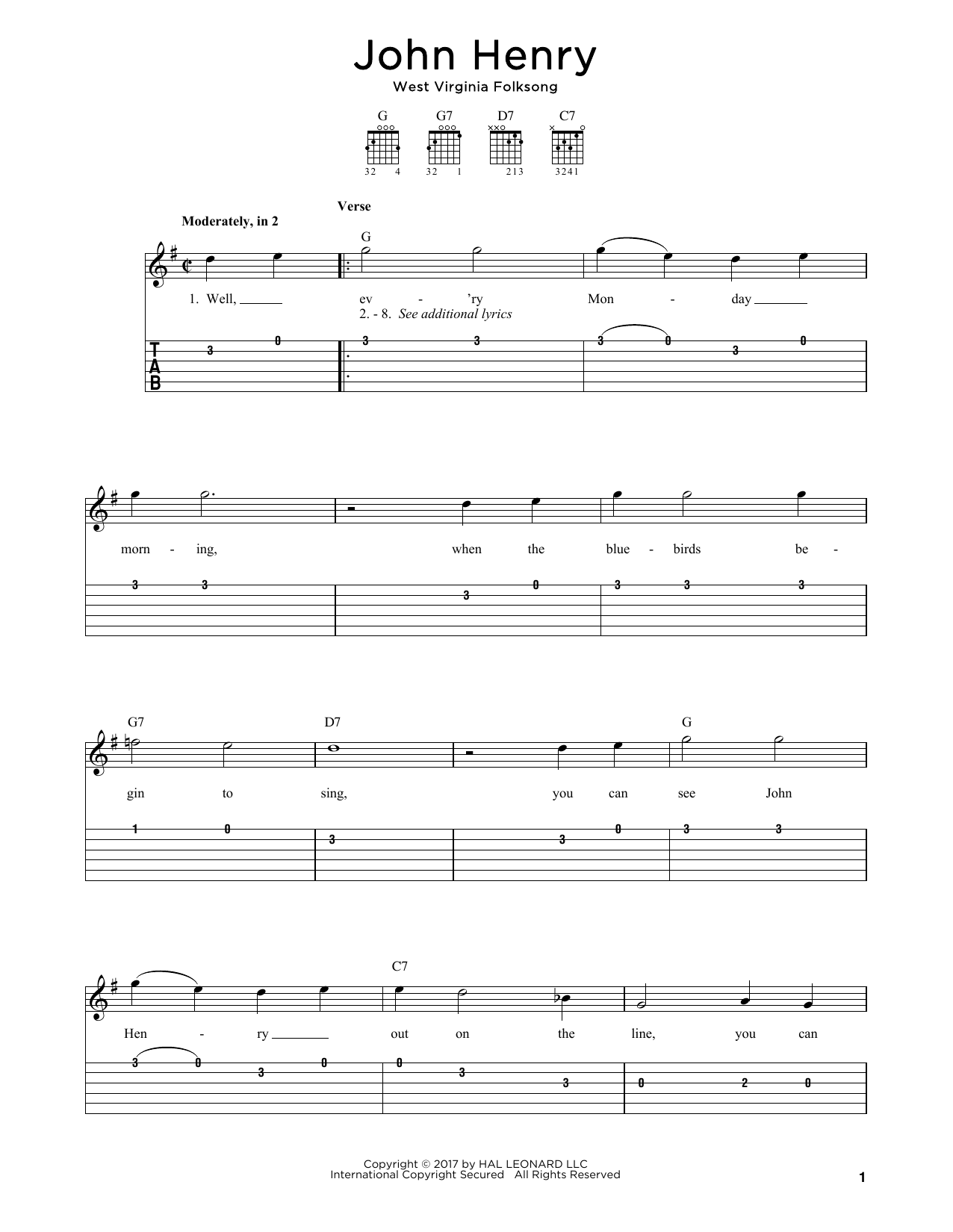 Product gallery: Page 1 of 1 John Henry, West Virginia Folksong
