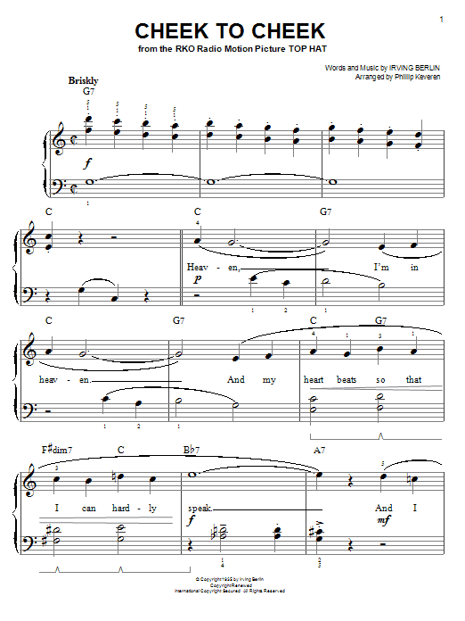 Produktbild zu: Cheek To Cheek (arr. Phillip Keveren)