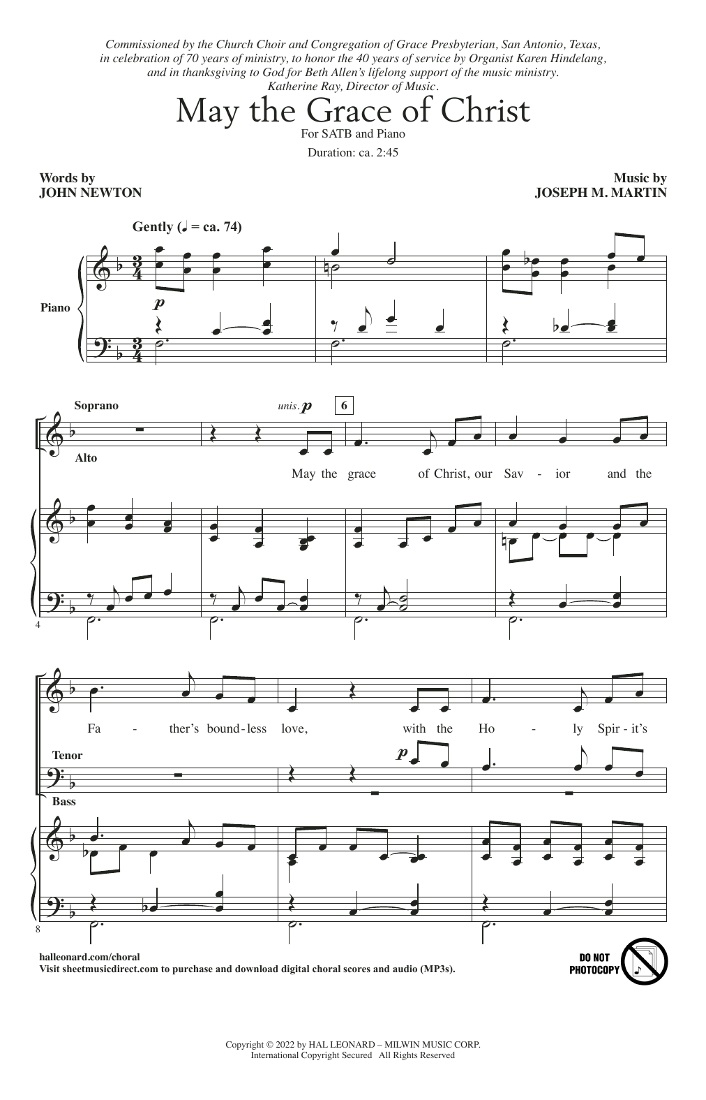 Produktbild zu: May The Grace Of Christ