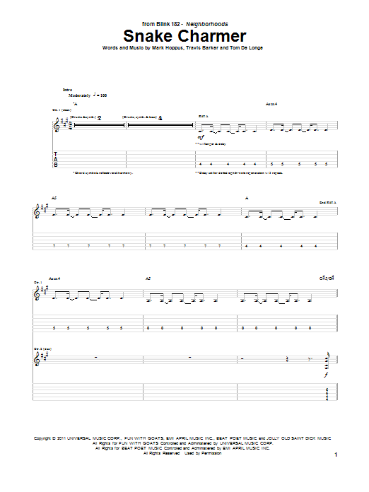 Product gallery: Page 1 of 1 Snake Charmer, Blink-182