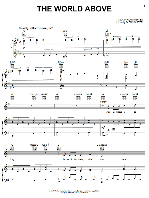 Produktbild zu: The World Above (from The Little Mermaid: A Broadway Musical)