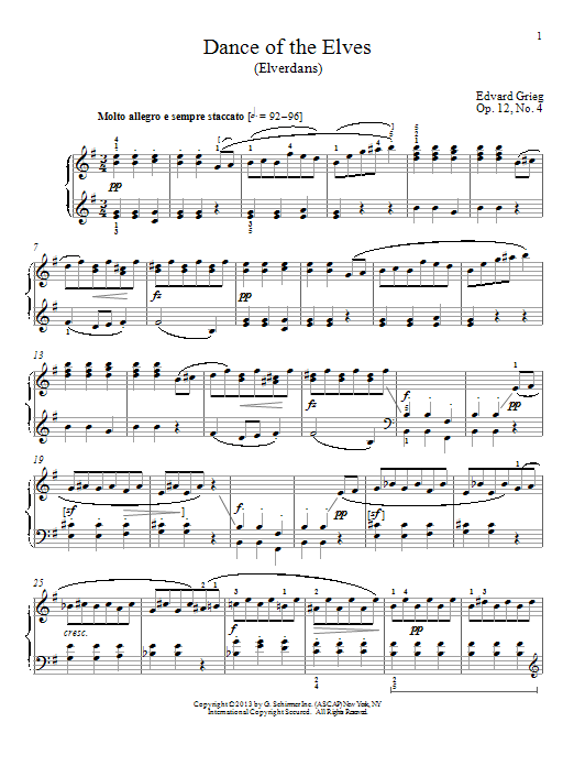 Produktbild zu: Dance Of The Elves (Elverdans), Op. 12, No. 4
