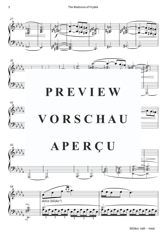 Produktgalerie: Seite 7 von 8 The Madonna of Frydek - No. 4 from On the Overgrown Path, , Klavier Solo