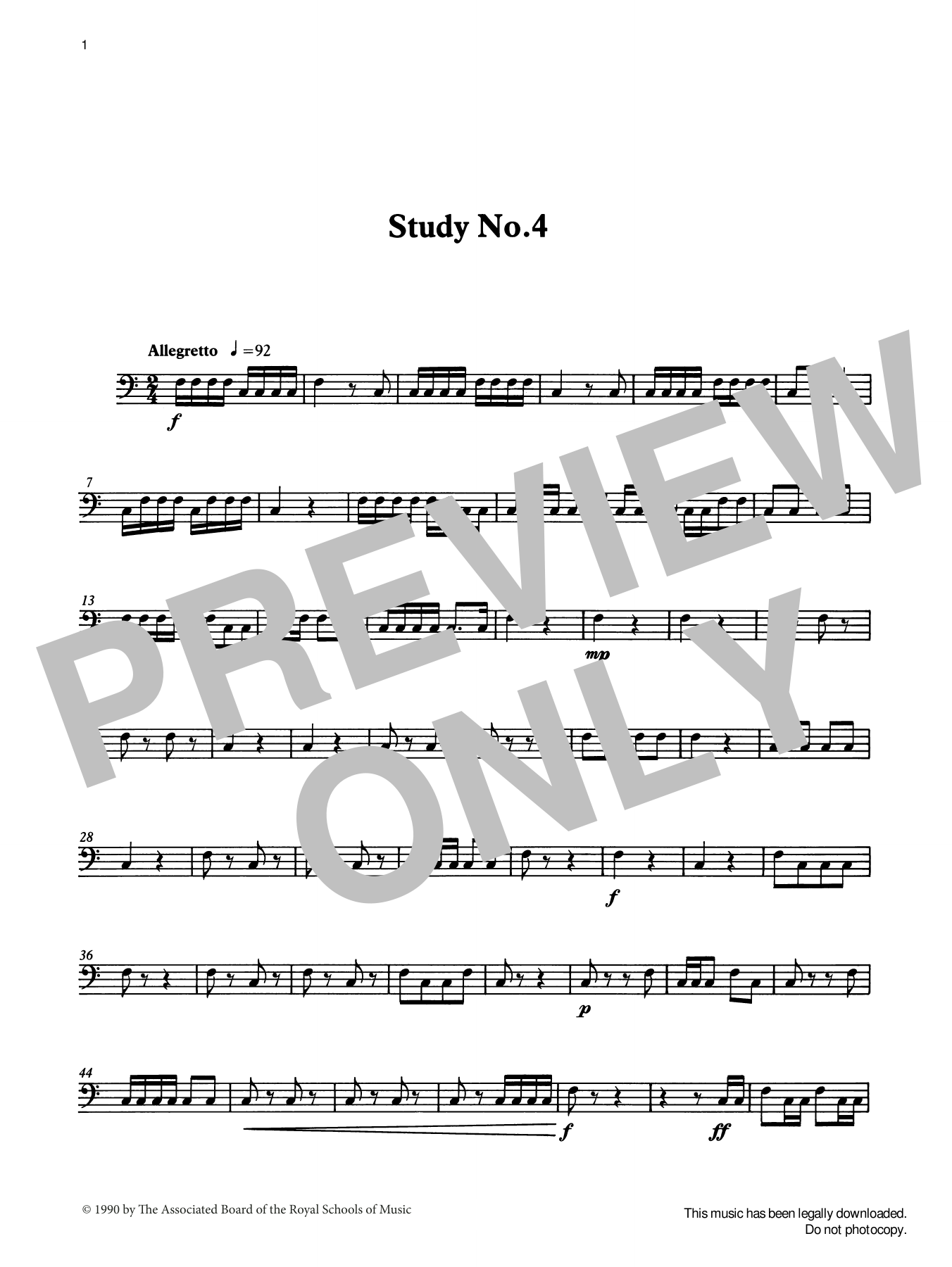 Product gallery: Page 1 of 1 Study No.4 from Graded Music for Timpani, Book II, Ian Wright