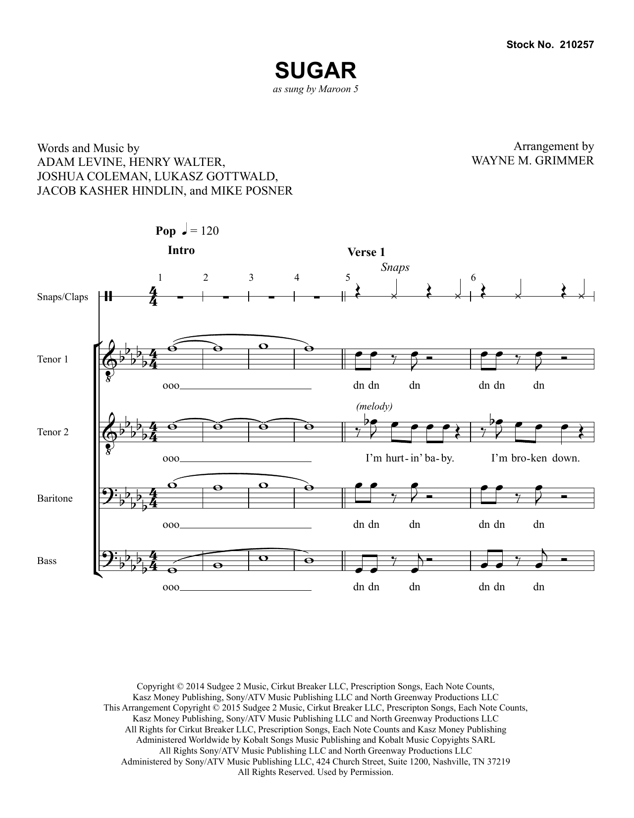 Produktbild zu: Sugar (arr. Wayne Grimmer)
