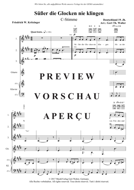 Produktgalerie: Seite 2 von 11 Süßer die Glocken nie klingen , , (flexibles Quintett)