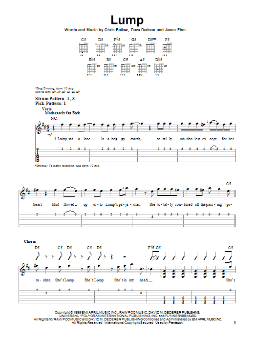 Produktgalerie: Seite 1 von 1 Lump, Presidents Of The United States Of America, Gitarre