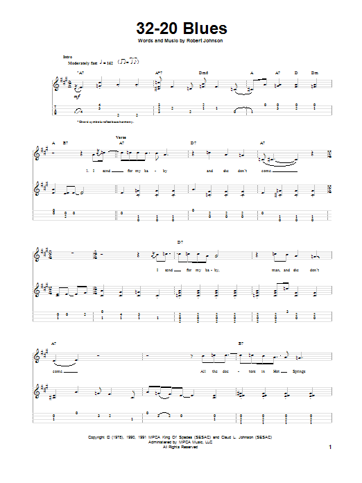 Product gallery: Page 1 of 1 32-20 Blues, Robert Johnson