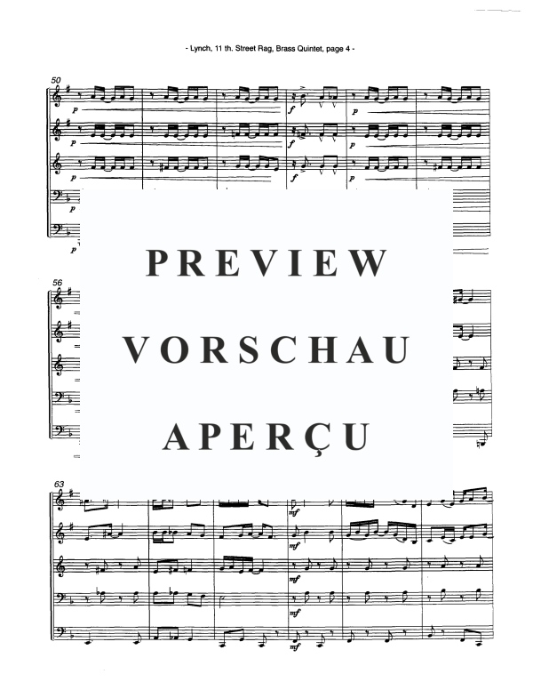 Product gallery: Page 6 of 11 11th Street Rag, , Brass Quintet