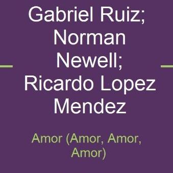 cover: Amor (Amor, Amor, Amor), Gabriel Ruiz, Gesang, Gitarre, Klavier
