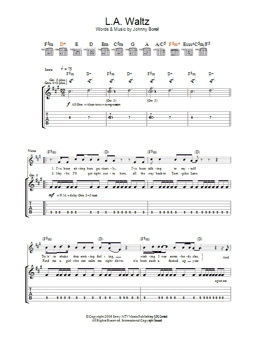 Produktgalerie: Seite 1 von 1 Los Angeles Waltz, Razorlight, Gitarre