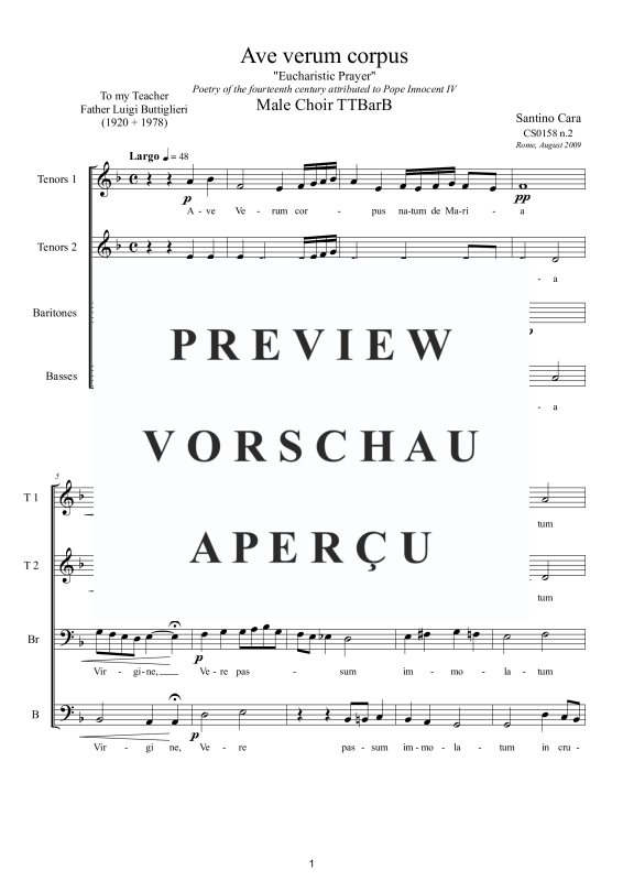 Produktgalerie: Seite 2 von 9 Ave verum corpus, , Männerchor