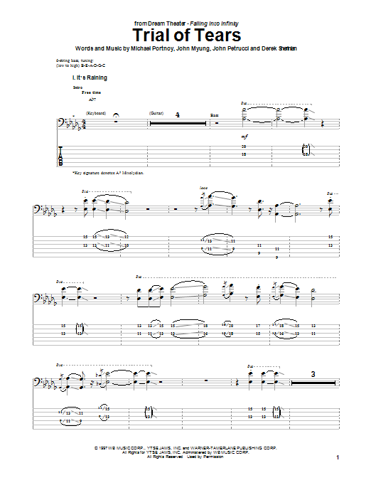 Produktgalerie: Seite 1 von 1 Trial Of Tears, Dream Theater, E-Bass