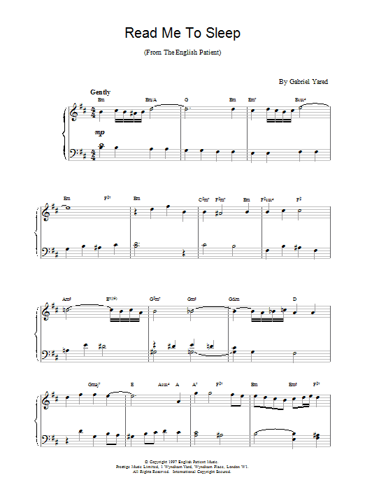 Product gallery: Page 1 of 1 Read Me to Sleep, Gabriel Yared