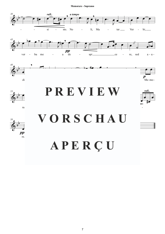 Product gallery: Page 8 of 11 Memorare - Gebet zur Jungfrau Maria von Bernard von Clairvaux, , Mixed Choir A Cappella