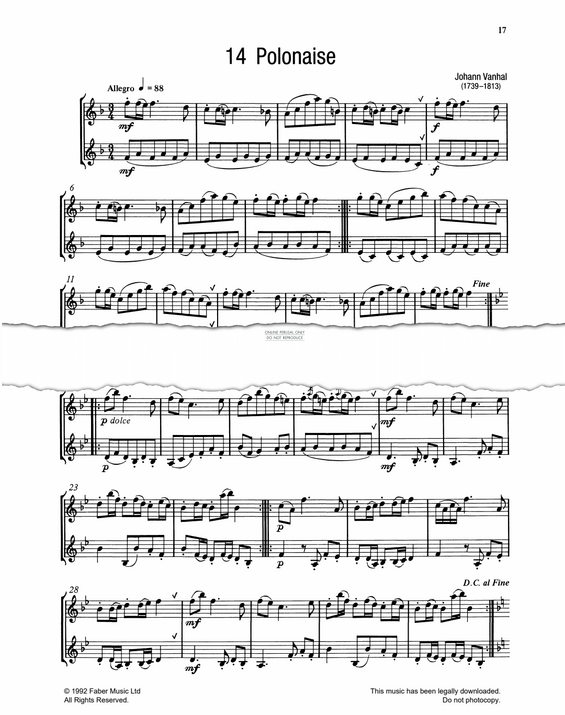 Product gallery: Page 1 of 1 Polonaise, Johann Baptist Vanhal