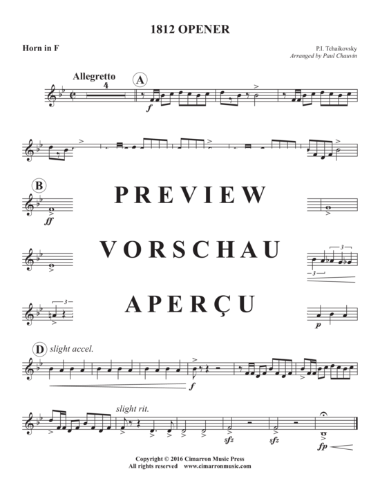 Produktgalerie: Seite 8 von 10 1812 Opener , , (Blechbläserquintett)