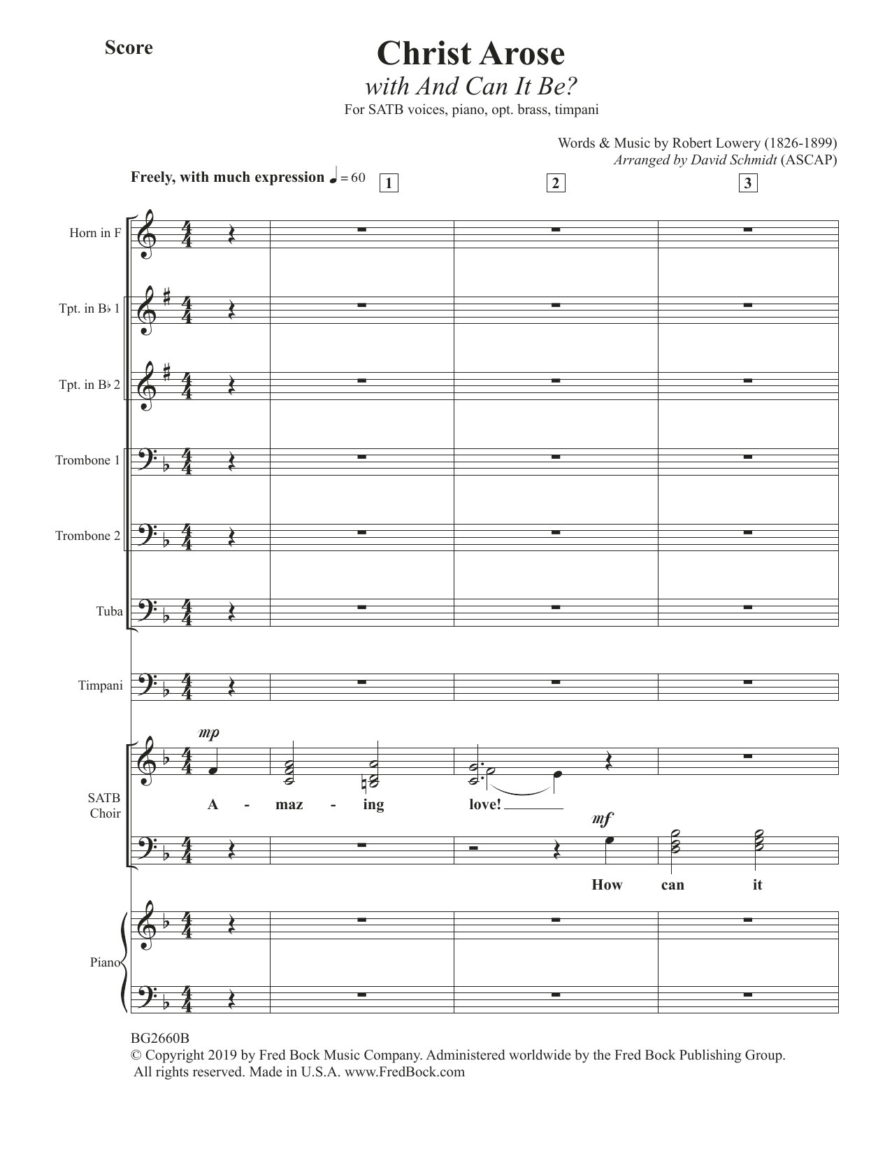 Produktbild zu: Christ Arose (with And Can It Be?) (arr. David Schmidt) - Score
