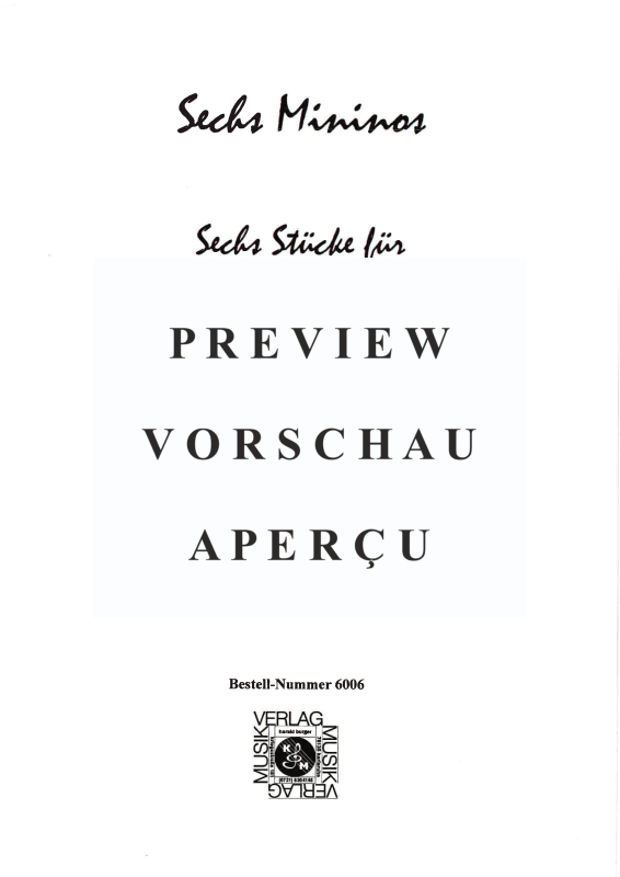 Produktgalerie: Seite 4 von 11 6 Mininos für Gitarre und Flöte, , Querflöte und Gitarre