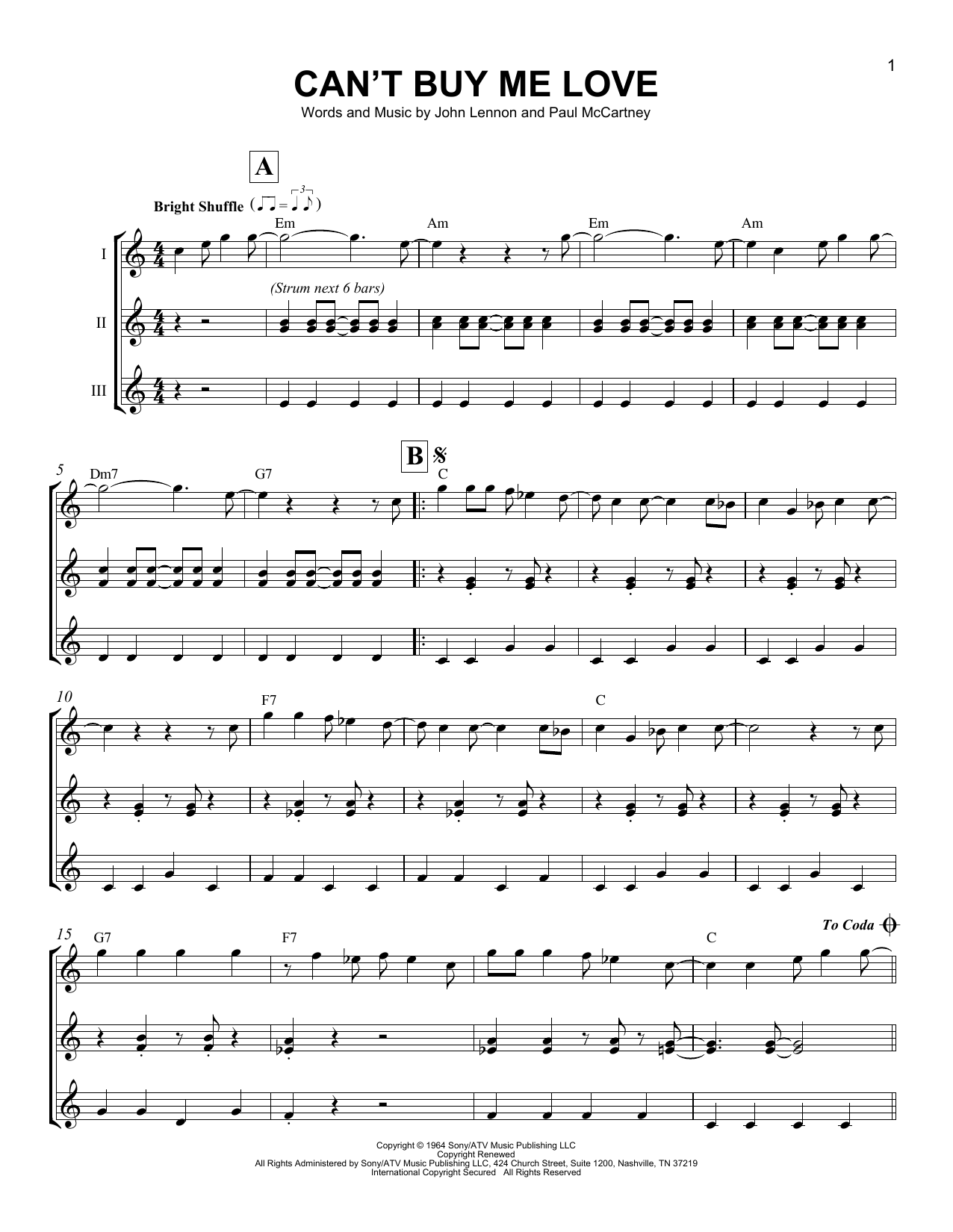 Product gallery: Page 1 of 1 Can't Buy Me Love, The Beatles