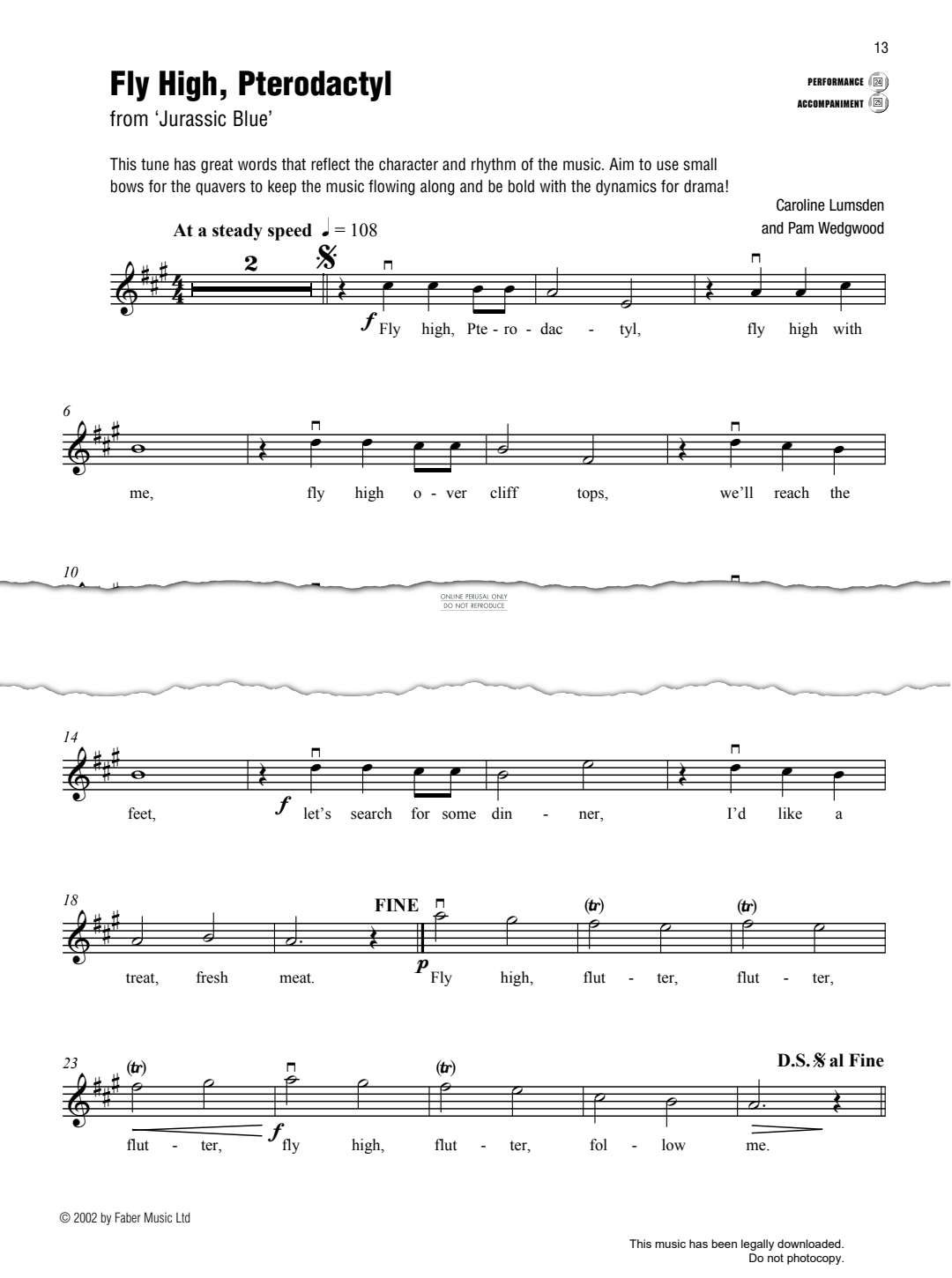 Produktgalerie: Seite 1 von 1 Fly High Pterodactyl (from 'Jurassic Blue'), Pam Wedgwood, Klavier, Violine