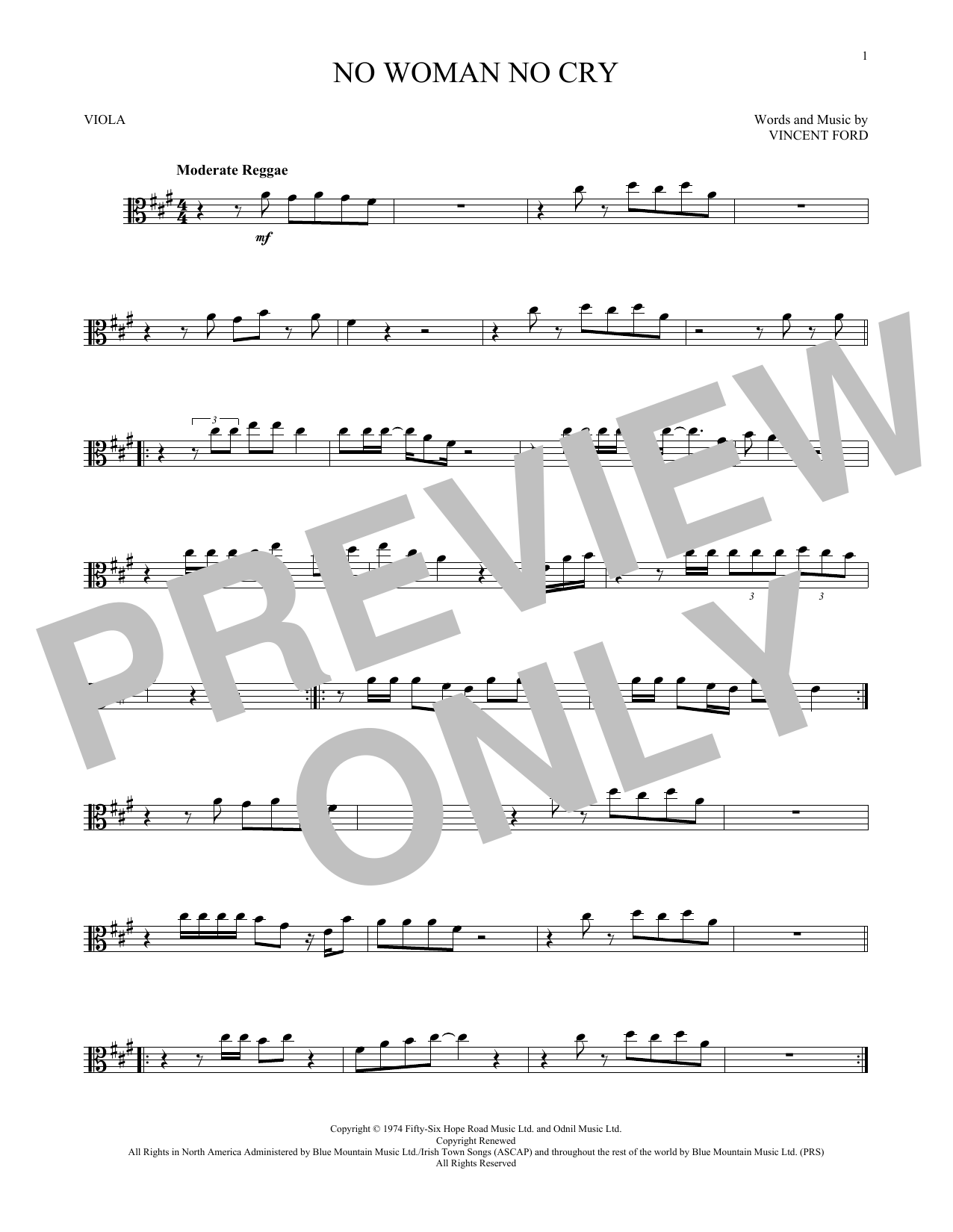 Bob Marley No Woman No Cry Noten No Woman No Cry - Online Noten von Bob Marley - smd-197277 | notendownload