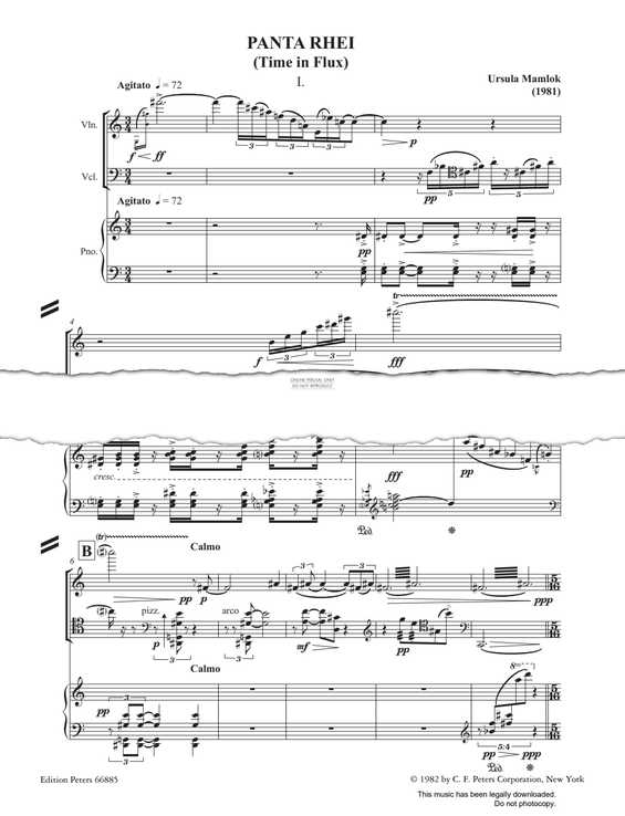 Produktgalerie: Seite 1 von 1 Panta Rhei (Time In Flux), Ursula Mamlok, Klavier, Violine, Violoncello