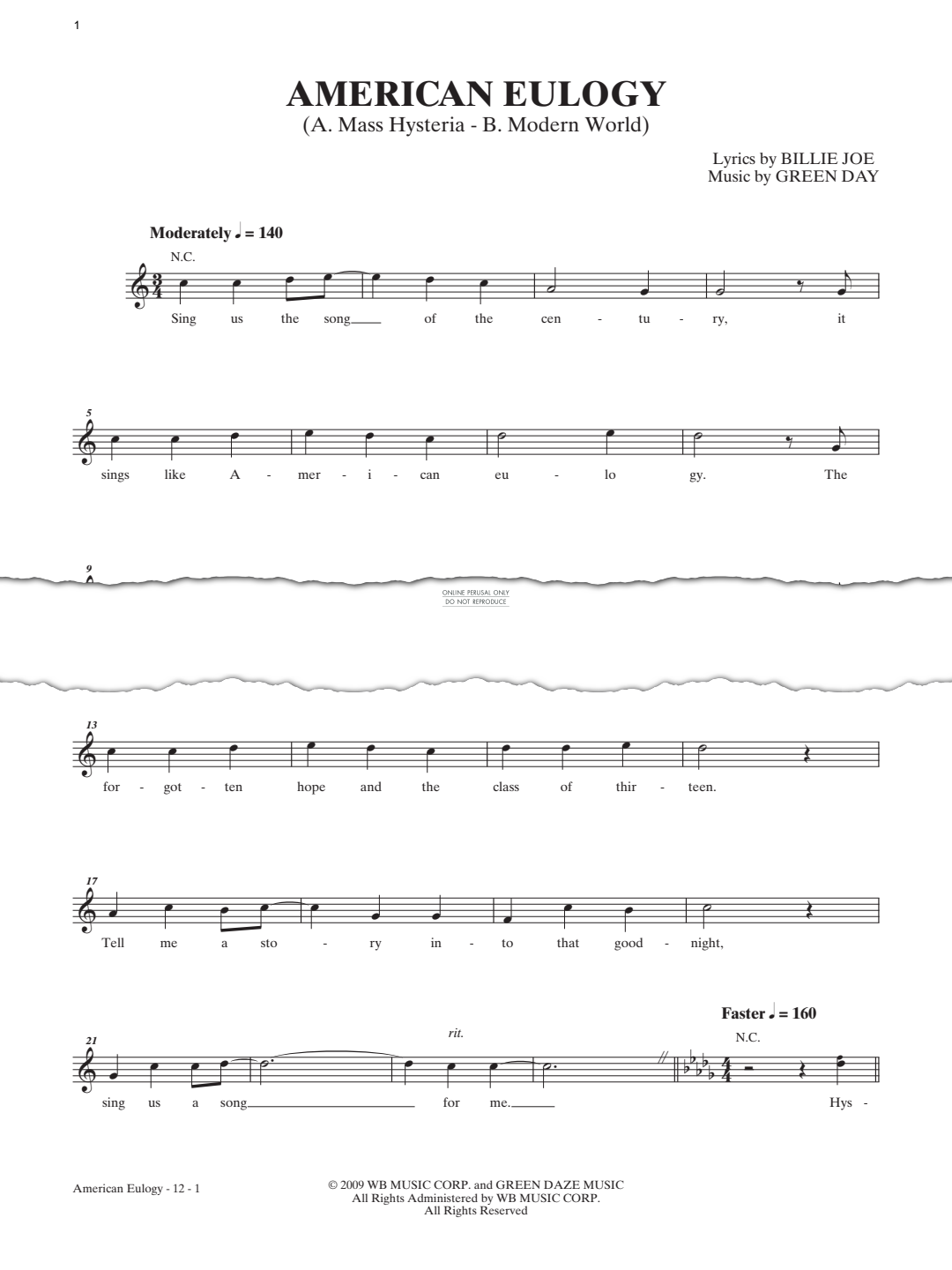 gallery: American Eulogy (Mass Hysteria/Modern World), Green Day