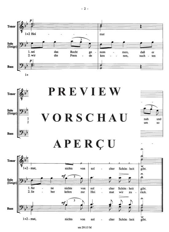 Product gallery: Page 3 of 3 Trag im Herzen deine Heimat , , (male choir)