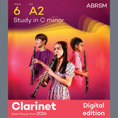 Product picture to: Study in C minor (Grade 6, list A2, from the ABRSM Clarinet Syllabus from 2026)