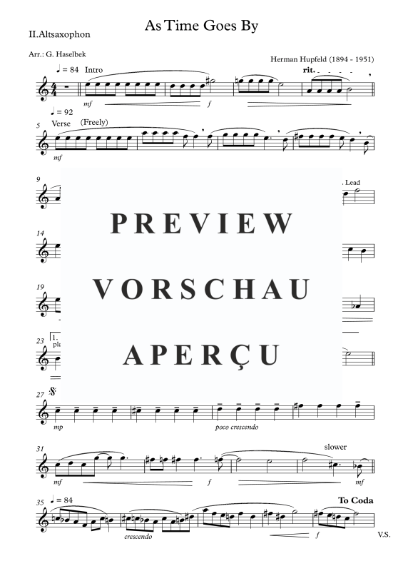 Produktgalerie: Seite 10 von 11 As Time Goes By, , Saxophonquartett S/AATB