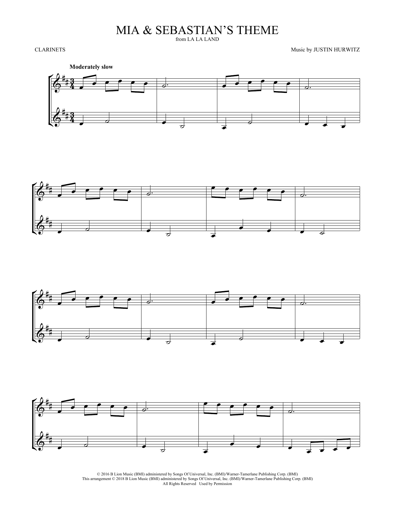 Product gallery: Page 1 of 1 Mia & Sebastian's Theme (from La La Land), Justin Hurwitz