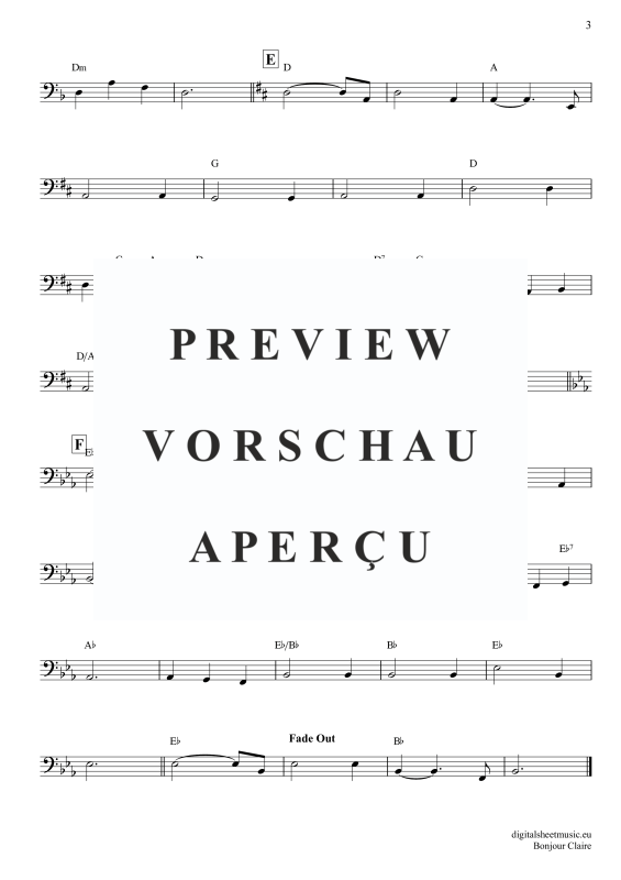 Produktgalerie: Seite 4 von 4 Bonjour Claire, Traditional, E-Bass