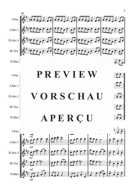 gallery: Santa Claus Is Coming To Town, , Saxophone Quartet S/A A T B