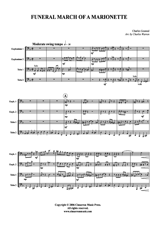 Product picture to: Funeral March of a Marionette Charles Gounod (Jazzy version)