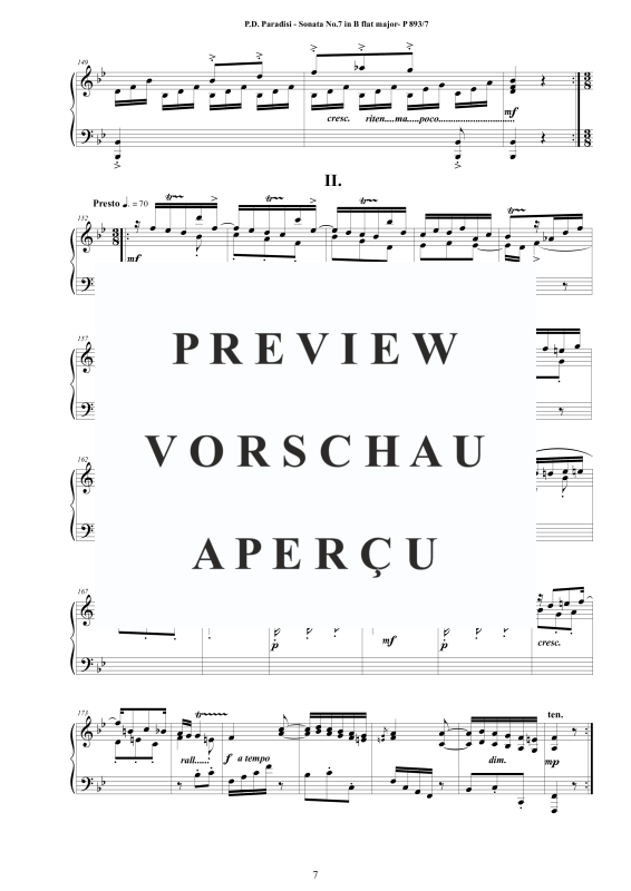 Produktgalerie: Seite 8 von 10 Sonate Nr. 7 in B-Dur, , Klavier Solo