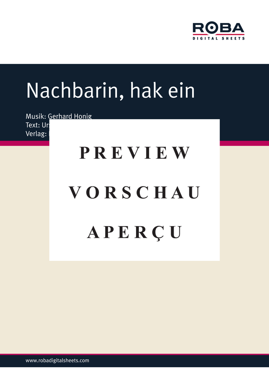 Product gallery: Page 2 of 4 Nachbarin, hak ein , , Piano and Voice