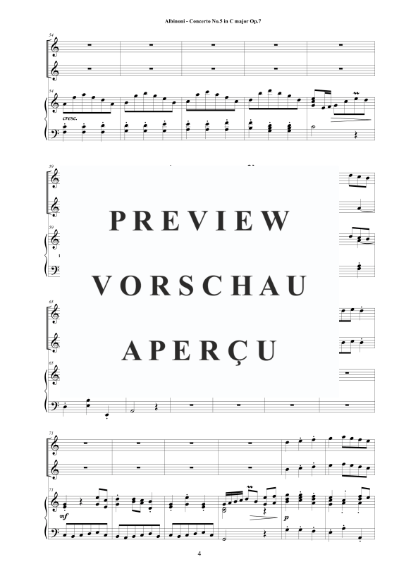 Product gallery: Page 5 of 11 Oboe Concerto No.5 in C-Dur Op.7, , 2 Oboes and Piano/Harpsichord