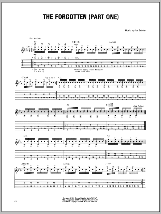 Produktgalerie: Seite 1 von 1 The Forgotten (Part One), Joe Satriani, Gitarre