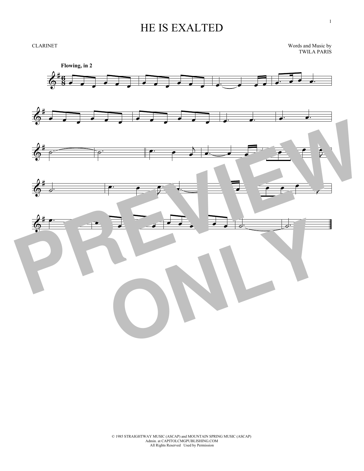 Product gallery: Page 1 of 1 He Is Exalted, Twila Paris