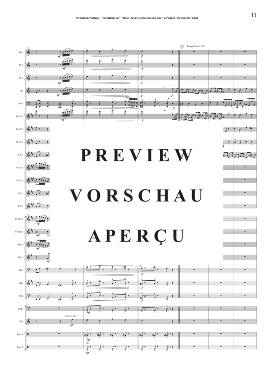 Product gallery: Page 12 of 21 Variations on  Mein Junges Leben Hat Ein End , , (Concert Band)