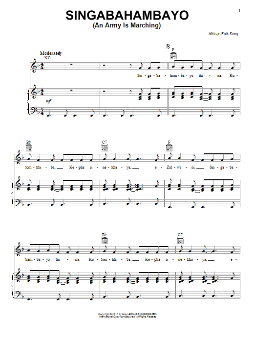 Produktbild zu: Singabahambayo (An Army Is Marching)